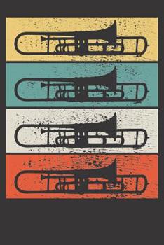 Paperback Trombone Gift Notebook: Player Vintage Retro 6x9 Dot Grid Dotted 120 Pages Book