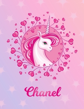 Paperback Chanel: Unicorn Sheet Music Note Manuscript Notebook Paper - Magical Horse Personalized Letter H Initial Custom First Name Cov Book