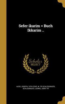 Hardcover Sefer ikarim = Buch Ikkarim .. [German] Book