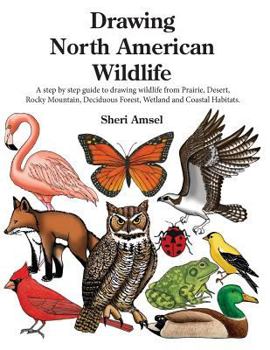 Paperback Drawing North American Wildlife: A step by step guide to drawing wildlife from Prairie, Desert, Rocky Mountain, Deciduous Forest, Wetland and Coastal Book