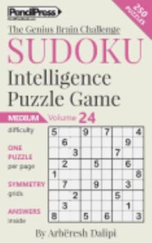 Paperback Sudoku Puzzle Books Volume 24. Medium. Sudoku Intelligence Puzzle Game Book