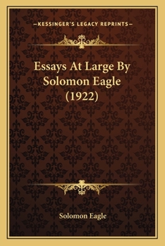 Paperback Essays At Large By Solomon Eagle (1922) Book