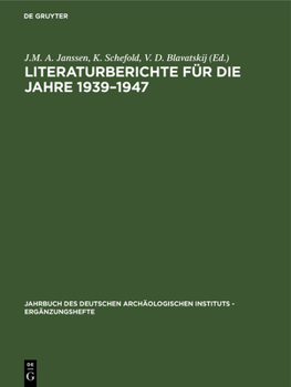 Hardcover Literaturberichte Für Die Jahre 1939-1947 [German] Book