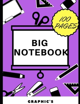 Paperback Big Notebook: 100 blank pages - violet Book