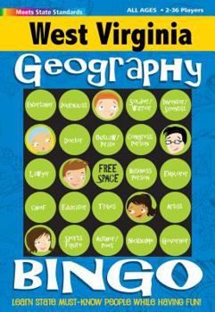 Hardcover West Virginia Geography Bingo Game Book