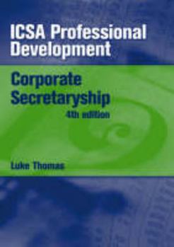 Paperback Corporate Secretaryship (ICSA Professional Development) Book