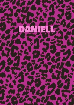 Paperback Daniell: Personalized Pink Leopard Print Notebook (Animal Skin Pattern). College Ruled (Lined) Journal for Notes, Diary, Journa Book