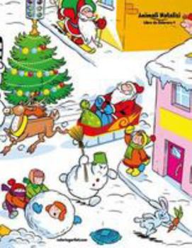 Paperback Animali Natalizi Libro da Colorare 4 [Italian] Book
