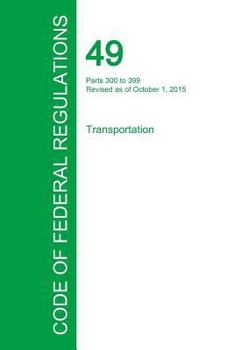 Paperback Code of Federal Regulations Title 49, Volume 5, October 1, 2015 Book