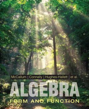 Hardcover Algebra: Form and Function Book