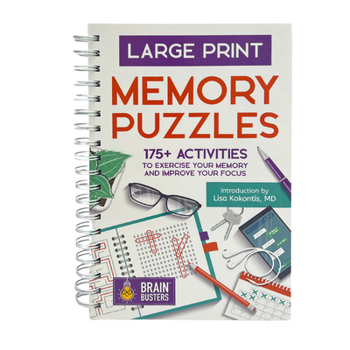 Spiral-bound Large Print Memory Puzzles Book