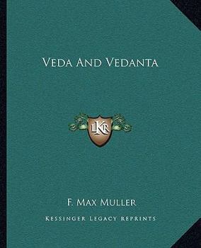 Paperback Veda And Vedanta Book