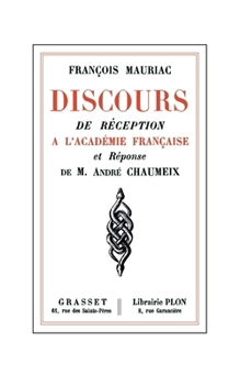 Paperback Discours de réception à l'Académie française [French] Book