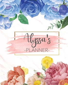 Paperback Alyssa's Planner: Monthly Planner 3 Years January - December 2020-2022 - Monthly View - Calendar Views Floral Cover - Sunday start Book