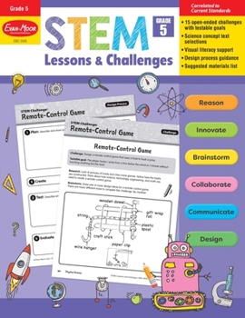 Paperback Stem Lessons and Challenges, Grade 5 Teacher Resource Book