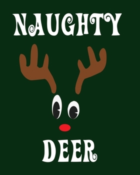 Naughty Deer: Blank 8" x 10" 200 Pages Thick Unruled Sketchbook DIY Journal