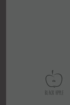 black apple: small lined Apple Fruit Notebook / Travel Journal to write in (6'' x 9'') 120 pages