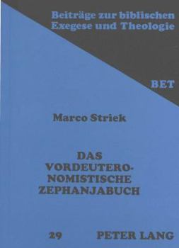 Hardcover Das Vordeuteronomistische Zephanjabuch [German] Book