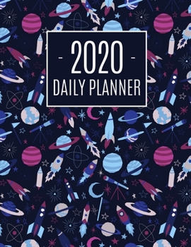 Space Rocket Ship Planner 2020: Make 2020 a Spacey Year! Cool Weekly Organizer with Monthly Spread: January - December For School, Work, Office, Goals, Meetings & Appointments Pretty Large Purple & Bl