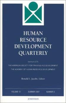 Paperback Human Resource Development Quarterly: Sponsored by the American Society for Training and Development and the Academy of Human Resource Development Book