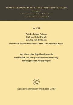 Paperback Verfahren Der Äquidensitometrie Im Hinblick Auf Die Quantitative Auswertung Schalloptischer Abbildungen [German] Book