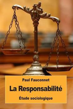 Paperback La Responsabilité: Étude sociologique [French] Book