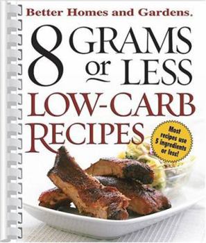 Paperback 8 Grams or Less Low-Carb Recipes Book