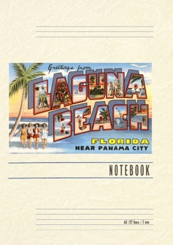 Paperback Vintage Lined Notebook Greetings from Laguna Beach, Florida Book