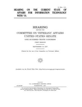 Paperback Hearing on the current state of affairs for information technology with VA Book