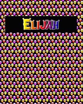 Paperback 120 Page Handwriting Practice Book with Colorful Alien Cover Elijah: Primary Grades Handwriting Book