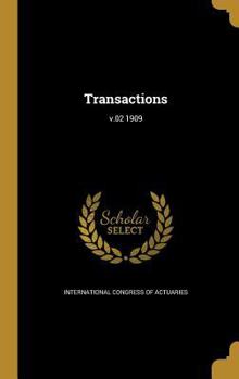 Hardcover Transactions; v.02 1909 Book