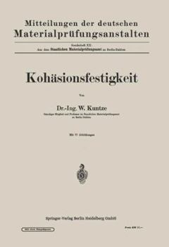 Paperback Kohäsionsfestigkeit [German] Book