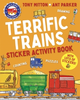 Paperback Amazing Machines Terrific Trains Sticker Activity Book