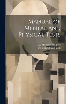 Hardcover Manual of Mental and Physical Tests Book