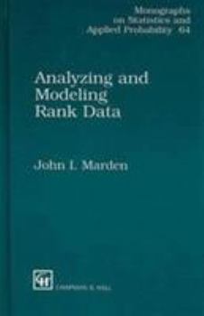 Hardcover Analyzing and Modeling Rank Data Book