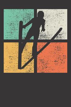 Notebook: Dot Grid Dotted 6x9 120 Pages Ski Jumping Jump Hill Skier Retro Cool