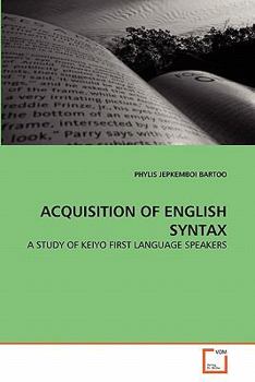 Paperback Acquisition of English Syntax Book