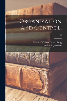 Paperback Organization and Control;; 3 Book