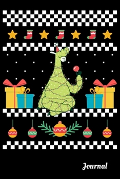 Journal: 120 Blank Lined Pages - 6" x 9" Notebook With Funny Christmas Llama Tree Print On The Cover