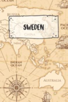 Sweden: Dotted Travel Diary Notebook or Journey Dotted Grid Journal - Holiday Trip Pocketbook for Men and Women with Dots