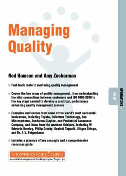 Paperback Managing Quality: Operations 06.07 Book