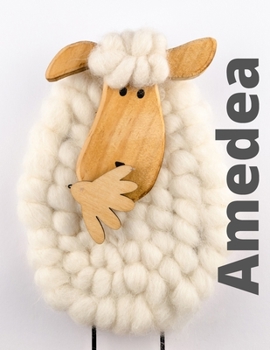 Amedea: Checkered Notebook with Name for Girls and Women, XL 8.5"x 11", 120 Pages, Paperback.