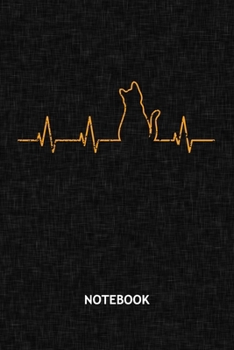 NOTEBOOK: Cat Lover Note Book Grid-lined 6x9 - Cats Journal A5 Gridded - Cat Owner Planner I Love Cats 120 Pages SQUARED - Cat Heart Rate Diary Cat Heartbeat Soft Cover - Cat Friend Birthday Present