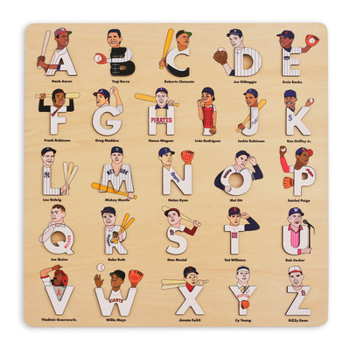 Misc. Baseball Legends Wooden Alphabet Puzzle Book