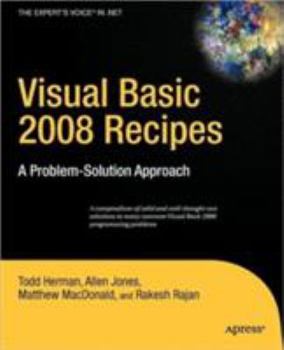 Paperback Visual Basic 2008 Recipes: A Problem-Solution Approach Book