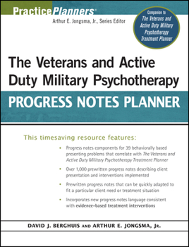 Paperback The Veterans and Active Duty Military Psychotherapy Progress Notes Planner Book