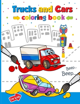 Paperback Trucks and cars coloring book