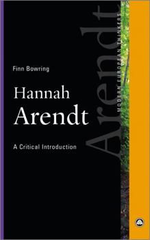 Paperback Hannah Arendt: A Critical Introduction Book