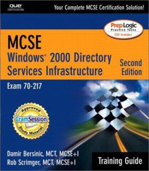 Paperback MCSE Training Guide 70-217: Windows 2000 Active Directory Services Infrastructure [With CDROM] Book