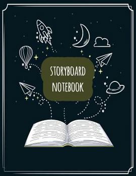 Paperback Storyboard Notebook: 1:1.85 - 4 Panels with Narration Lines for Storyboard Sketchbook ideal for filmmakers, advertisers, animators, noteboo Book